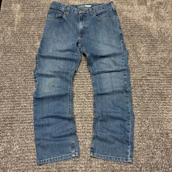 Carhartt Mens Rugged Flex Jeans 32x30 Relaxed Fit Blue Denim Work Pants - Picture 3 of 13